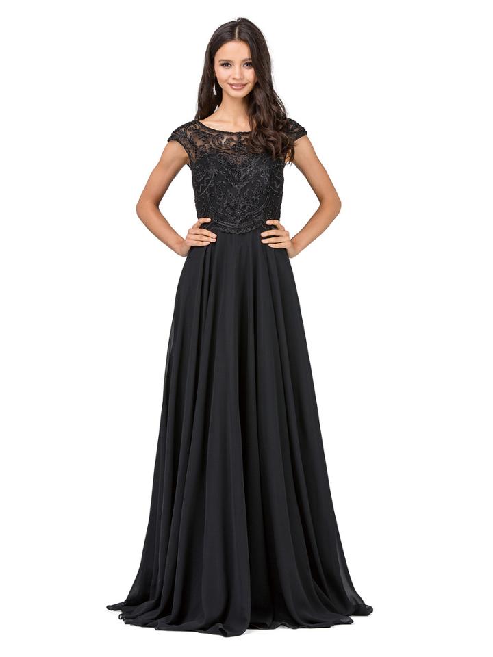Dancing Queen - Beaded Sheer Chiffon Evening Dress