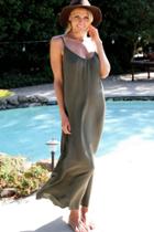 Long Perfect Dress In Olive