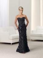 Montage By Mon Cheri - 112925 Long Dress In Black Multicolor