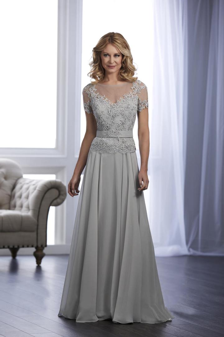 Christina Wu Elegance - 17849 Beaded Lace Illusion Bateau Gown