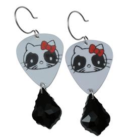 Femme Metale Jewelry - Guitar Pick Earrings Kiss Peter