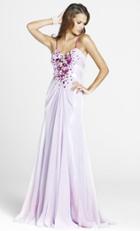 Blush - P001 Bejeweled Chiffon Evening Gown