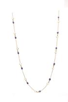 Tresor Collection - Blue Sapphire & Rainbow Moonstone Necklace In 18k Yellow Gold 6126940100