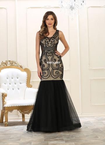 May Queen - Sleeveless Embellished Mermaid Gown