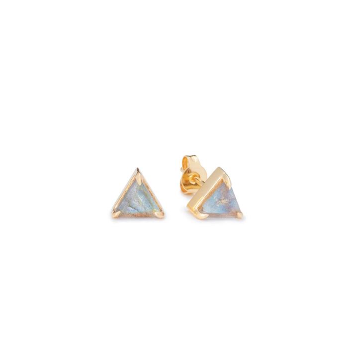 Margaret Elizabeth - Mini Triangle Studs Labradorite