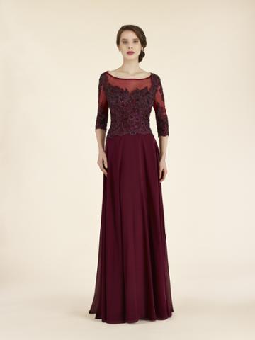 Rina Di Montella - Rd2306 Lace Embroidered A-line Evening Gown