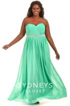 Sydney's Closet - Sc7168 Plus Size Dress In Green