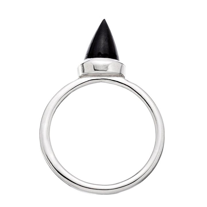 Heather Hawkins - Gemstone Bullet Ring In Black Spinel/wg