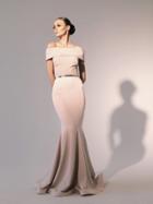 Nicole Bakti - 6784 Off Shoulder Fitted Mermaid Gown