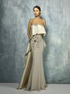 Beside Couture By Gemy - Bc1289 Slim Strap Beaded Sheath Gown