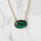 Margaret Elizabeth - Oval Malachite Pendant