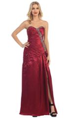 May Queen - Strapless Crystal Edge Sweetheart Prom Dress Mq713