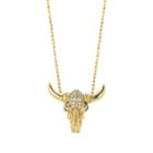 Logan Hollowell - Bull Skull Necklace With Diamonds