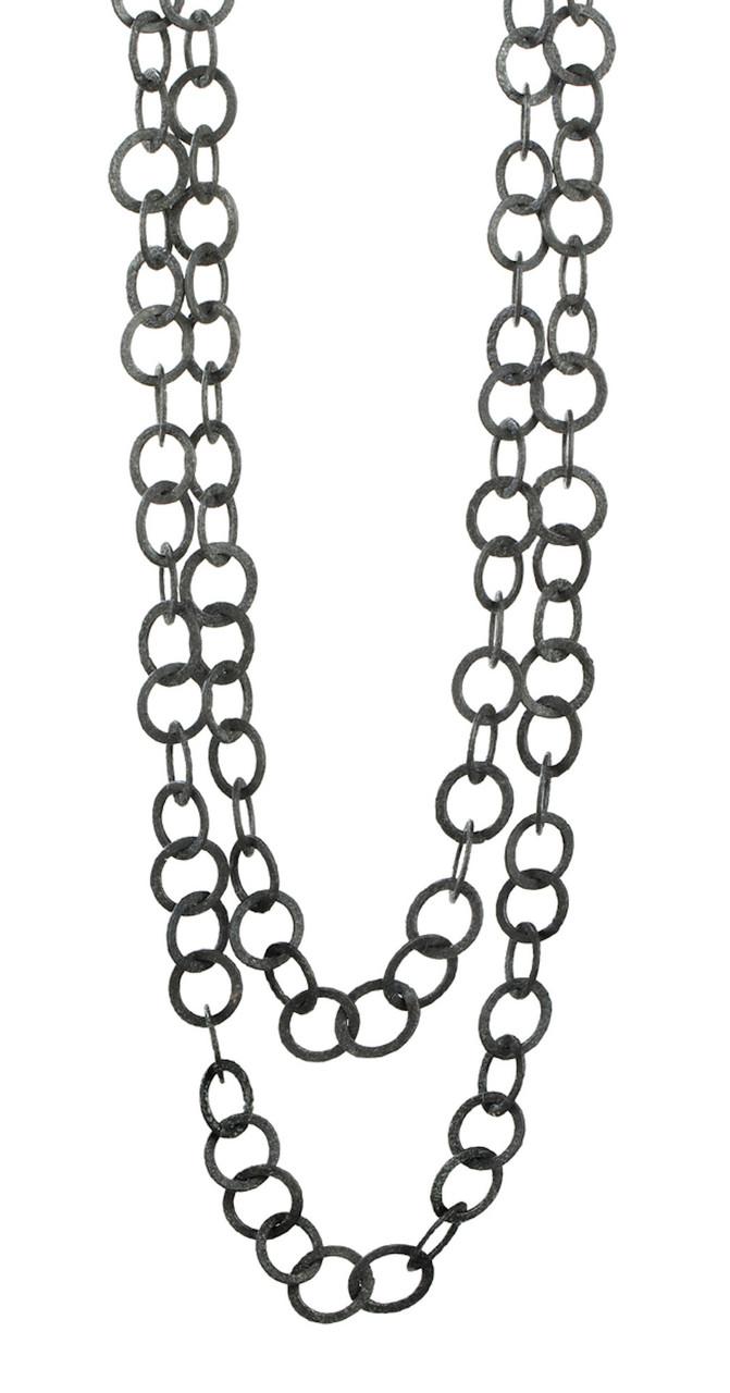 Nina Nguyen Jewelry - Moon Medium Oxidized Necklace Style 2
