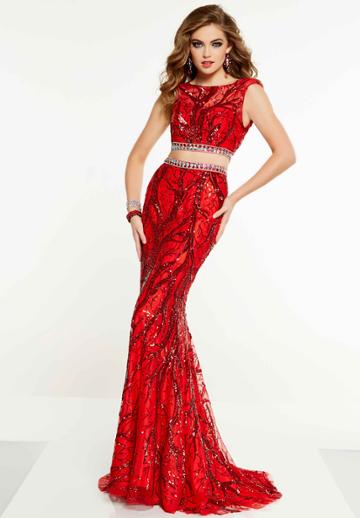 Panoply - 14861 Two Piece Sequined Evening Dress