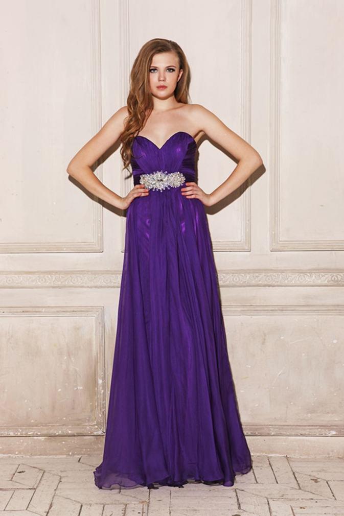 Angela And Alison - 21037 Strapless Ruched Sweetheart Empire Gown