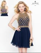 Alyce Paris - 46577 Dress In Dark Blue Gold