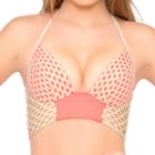 Luli Fama - Starfish Wishes Laced Up Underwire Corset In Gold Fire Coral (l475216)