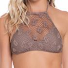 Luli Fama - Crochet Illusion Halter Top In Sandy Toes (l503420)