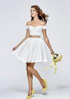 Tarik Ediz - 93142 Two Piece Off Shoulder A-line Dress