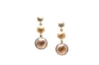Tresor Collection - Lente 3 Tier Earrings With Pave Diamond Frame In 18k Yg Default Title