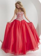 Tiffany Homecoming - Iridescent Chiffon Sweetheart Long Evening Gown 61146