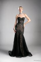 Cinderella Divine - Embellished Lace Sweetheart Corset Trumpet Dress