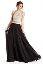 Aspeed - L1809 Two Piece Embellished Halter A-line Prom Dress