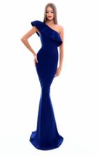 Tarik Ediz - 50331 Draping Ruffle Asymmetrical Mermaid Gown