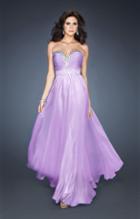 La Femme - 18609 Crystal Clad Strapless Sweetheart Gown