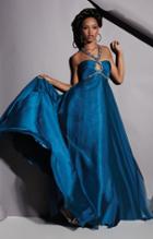 Studio 17 - 12455 Halter Beaded Keyhole Evening Gown