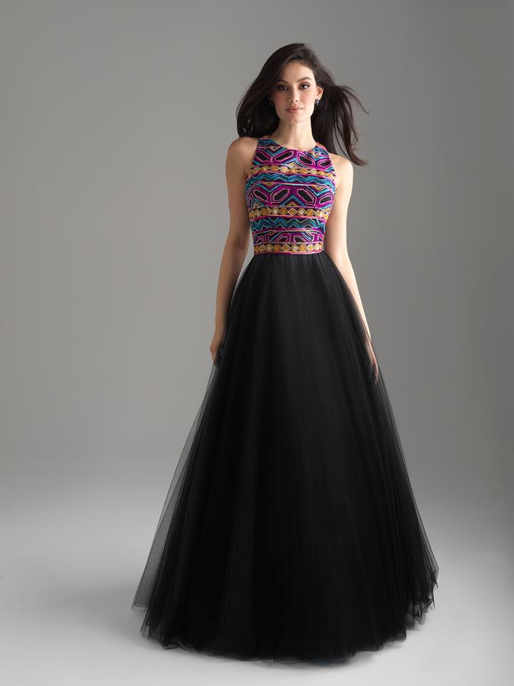 Madison James - 18-632 Beaded Sleeveless Tulle Ballgown