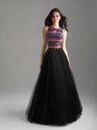 Madison James - 18-632 Beaded Sleeveless Tulle Ballgown
