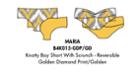 Nicolita Swimwear - New! Knotty Reversible Bikini Boy Short With Scrunch In Golden