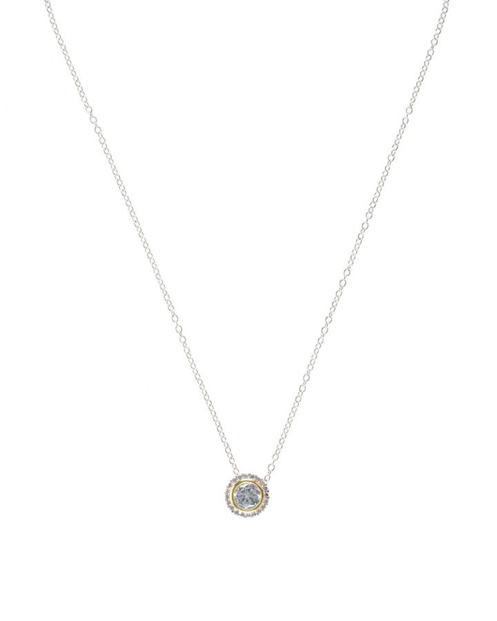 Cz By Kenneth Jay Lane - Birthstone Pendant April