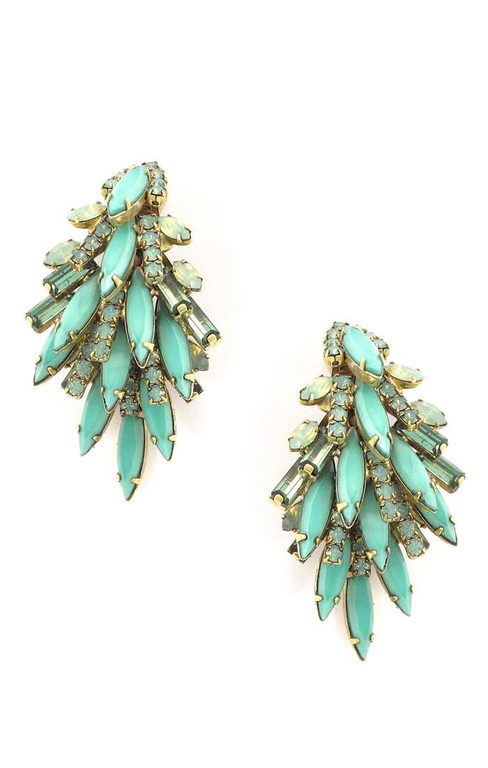 Elizabeth Cole Jewelry - Billie Earrings Green