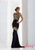 Jasz Couture - 5645 Dress In Navy And Gold