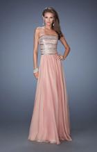 La Femme - 19398 Strapless Straight Sequined Gown
