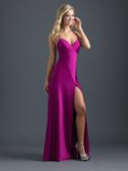 Madison James - 18-644 Strappy Fitted Slit Gown