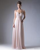 Cinderella Divine - Embellished Strappy Ruched A-line Dress