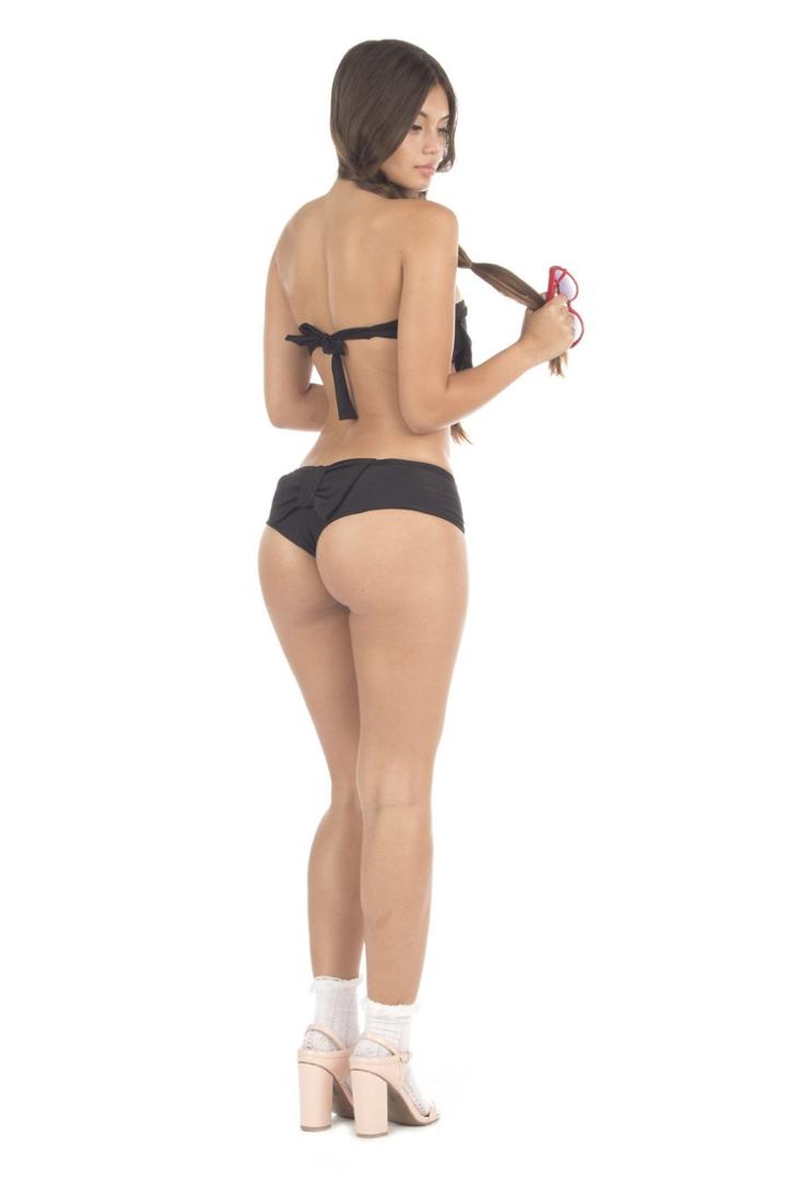 Lolli Swimwear - Classic Bow Bottom In Black