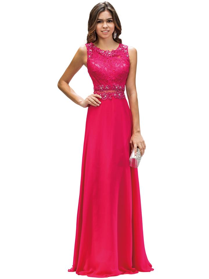 Eye-catching Jeweled And Laced Two-piece Illusion Sweetheart Chiffon A-line Dress