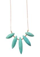 Heather Gardner - Turquoise Spike Choker Necklace Gold-filled