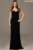 Jovani - Ruched Strapless Jersey Evening Dress 89490