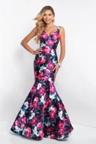 Intrigue - 403 Sleeveless Sweetheart Floral Mikado Trumpet Gown