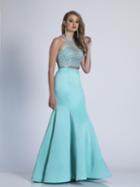 Dave & Johnny - A6603 Bejeweled Illusion Halter Mermaid Dress