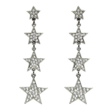 Ben-amun - Rock Star Crystal Stacking Stars Drop Post Earrings
