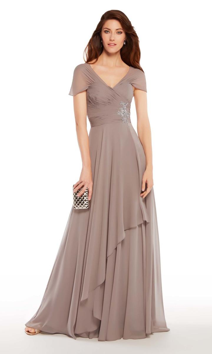 Alyce Paris - 27250 Ruched Surplice V-neck Chiffon Evening Gown