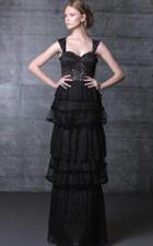 Mnm Couture - Lace Sweetheart Tiered Dress N0100