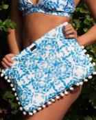Nicolita Swimwear - Pom Pom Bikini Bag - Medium In Mosaic